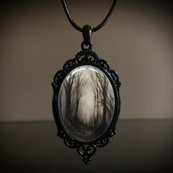 Wholesale Vintage Gothic style bat castle crow cross blood black cat church cemetery vampire vintage necklace